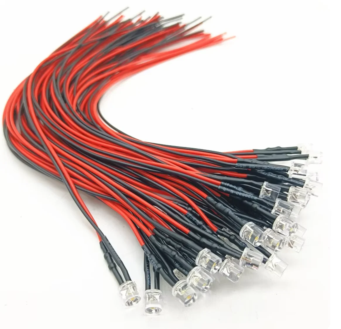 20-1000 قطعة 3 مللي متر/5 مللي متر أحمر/أخضر/أزرق/RGB أبيض وردي UV DC3V 5 فولت 12 فولت 24 فولت سطح مسطح مستدير مسبق السلكية المياه واضح LED مع حامل بلاستيك #3