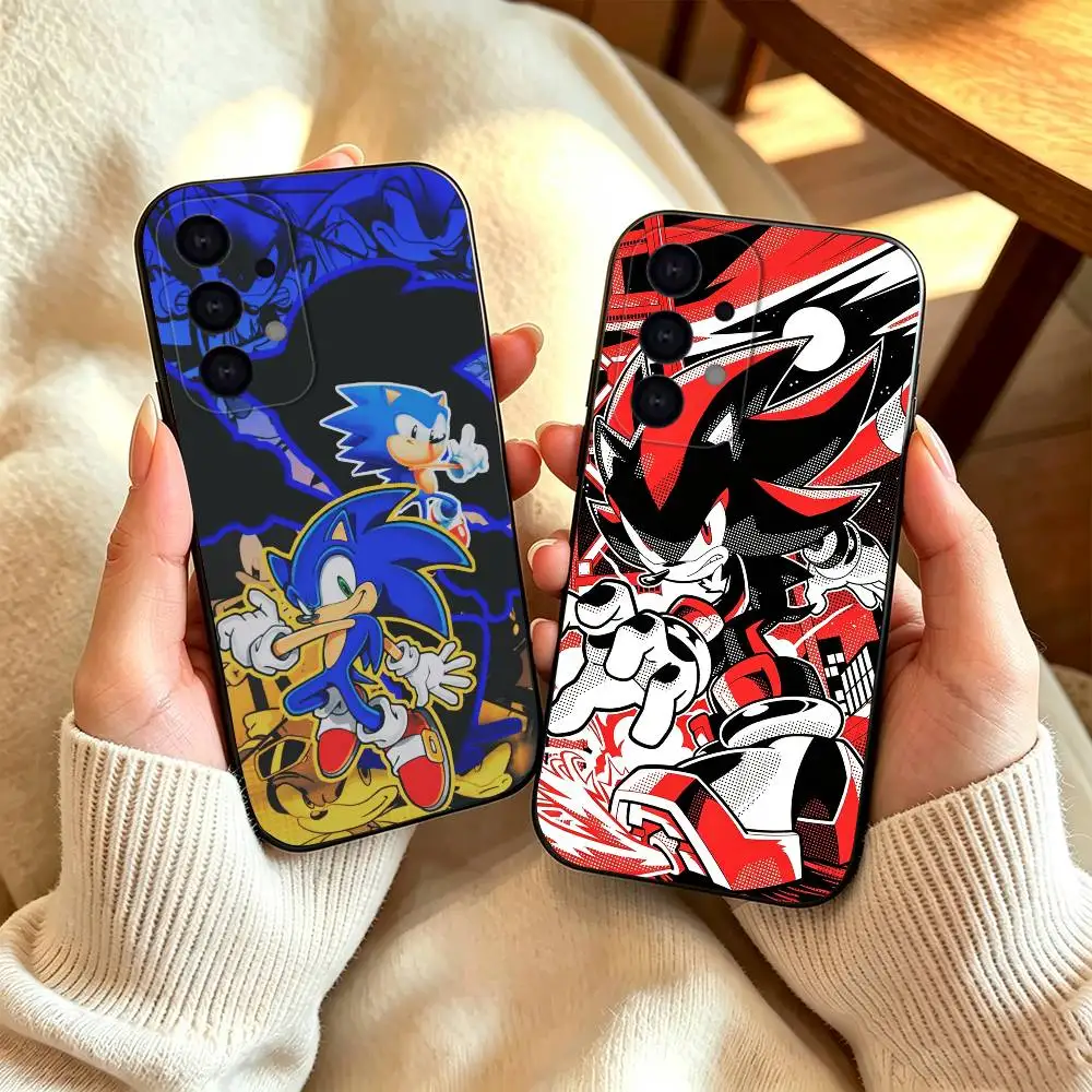Sonic the Hedgehog Phone Case For Samsung S26,S25,S24,S23,S22,S21,S30,Ultra,Plus,Fe,Soft Silicone Black Cover