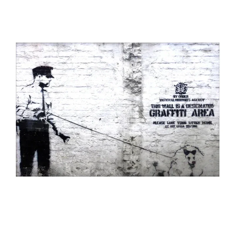 Banksy Graffiti Wall Art, Never Give Up, Art de la Culture Pop, Affiche et imprimés inspirants, Art de rue pour la décoration de la pièce de bureau et de la maison