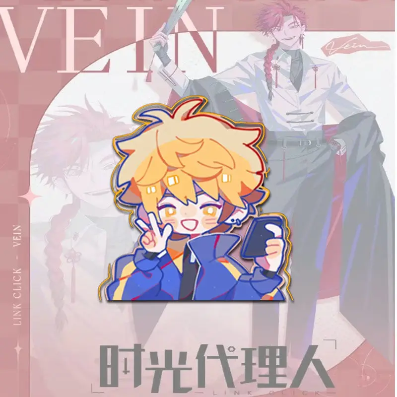 4 個リンククリックフェリックスチャールズアニメアクリルバッジピン女性ブローチファッションクリエイティブかわいいコスプレフィギュアブローチバッグギフト用