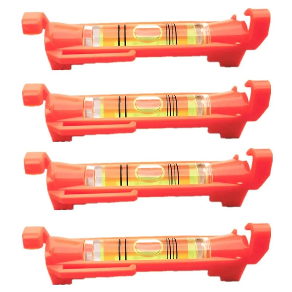 4Pcs String Level Hanging Line Bubble Levels for Leveling Surveying, Building Trades, Bricklaying, Etc. (Red)