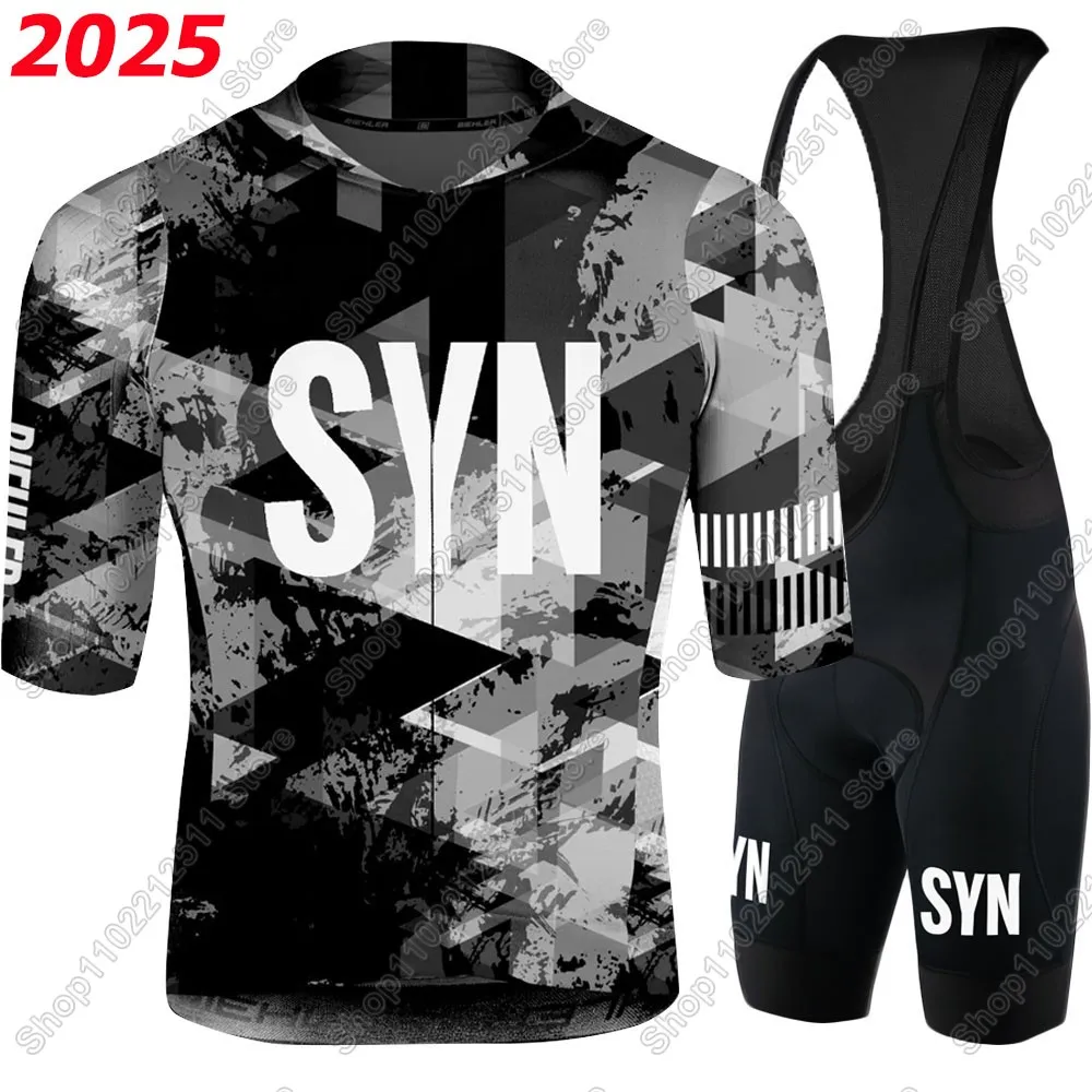

SYN 2025 Team Cycling Jersey Set Mens Summer Clothing Road Bike Suit Mountain Bicycle Shirt Bib Shorts MTB Ropa Maillot