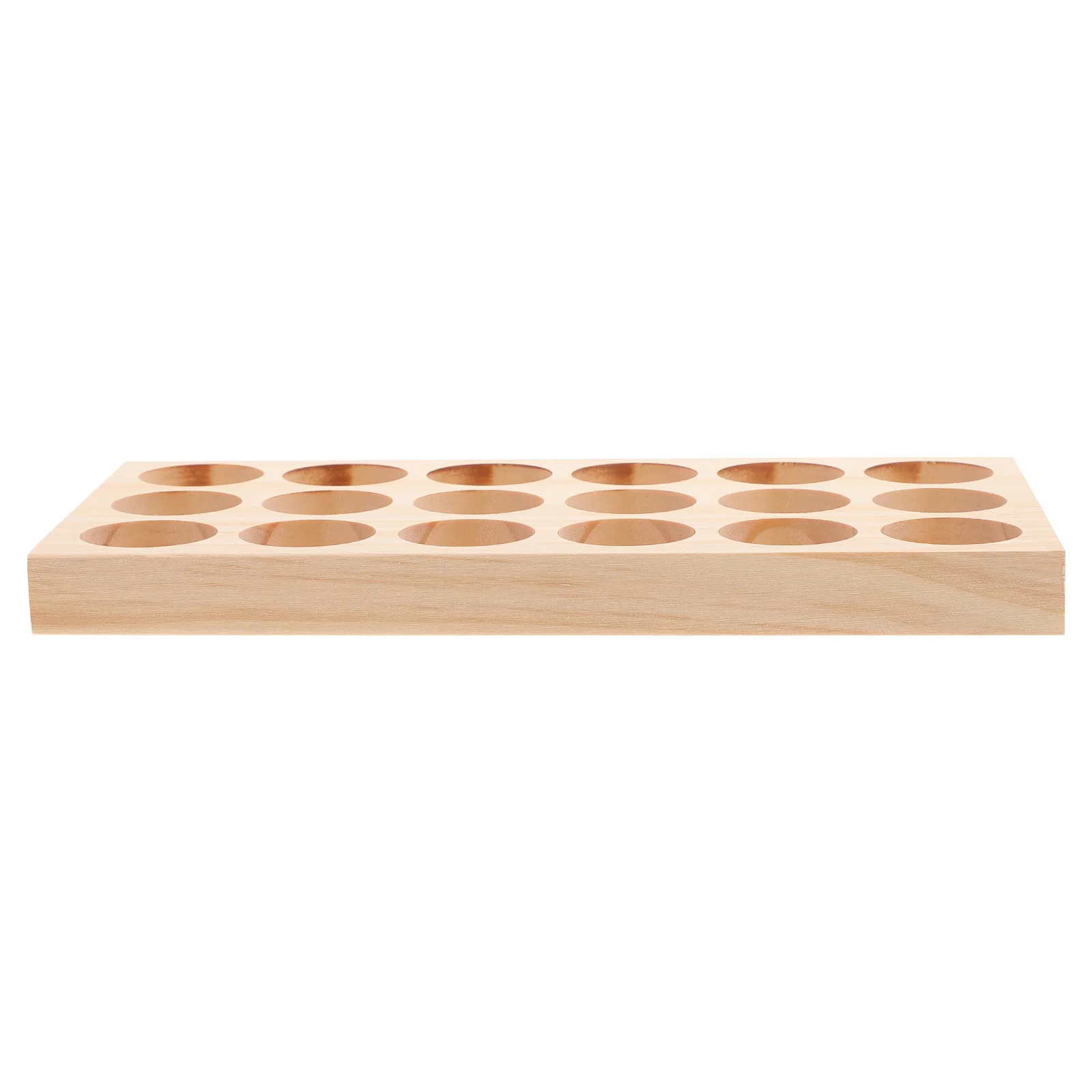 

18 Slot Essential Oil Bottle Organizer Storage Box for Home Spa Massage Salon Use Wooden Style Display Stand Small Perfume