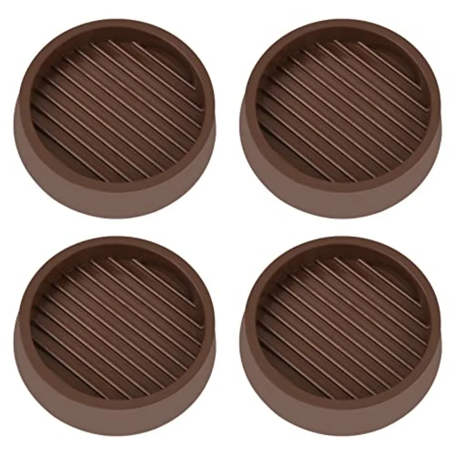 

2X2 Round Rubber Caster Cups, Non Slip Furniture Pads, Anti-Slip Gripper, Anti Skid, Anti Slide Floor Protector for Bed Couch T