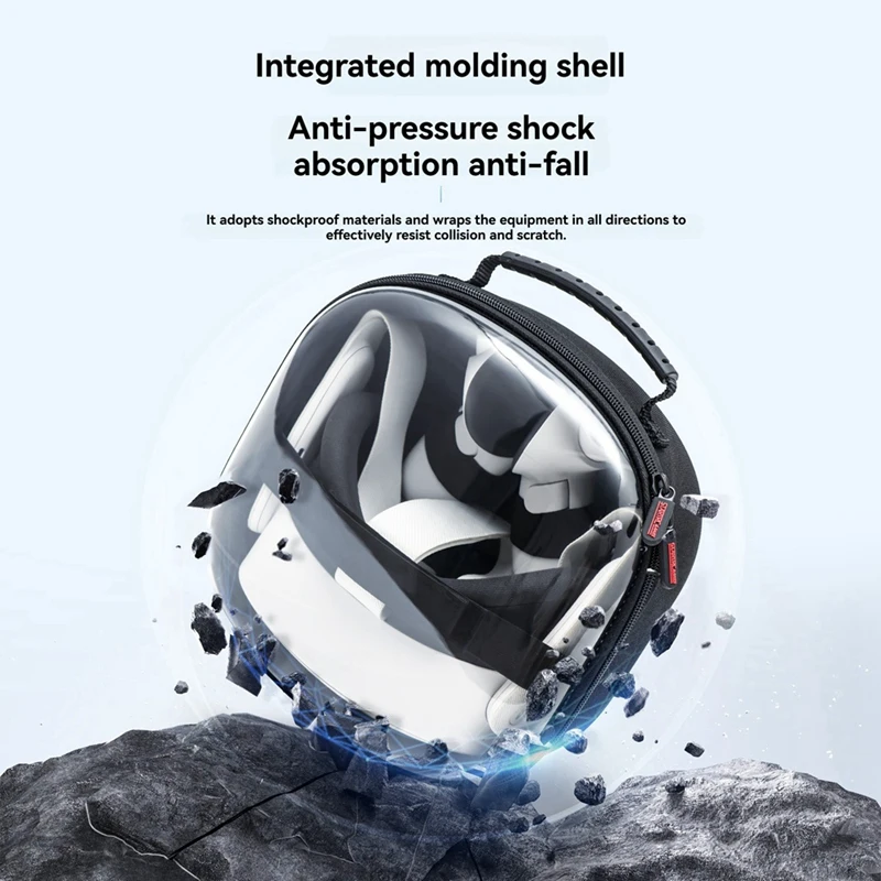 حقيبة حمل صلبة لـ Oculus Meta Quest 3S/Quest 3/Quest 2 سماعة رأس VR وحافظة وحدة تحكم باللمس ملحقات VR