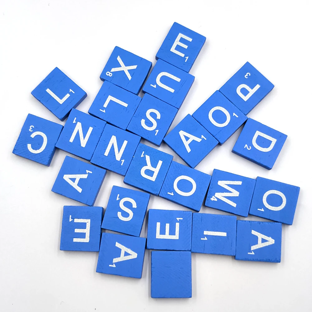 

100pcs Alphabet Puzzle Wooden Cubes Natural Wood Diy Craft Blocks For Kids Letters Learning Baby Wood Cubes Decor Game Jigsaw