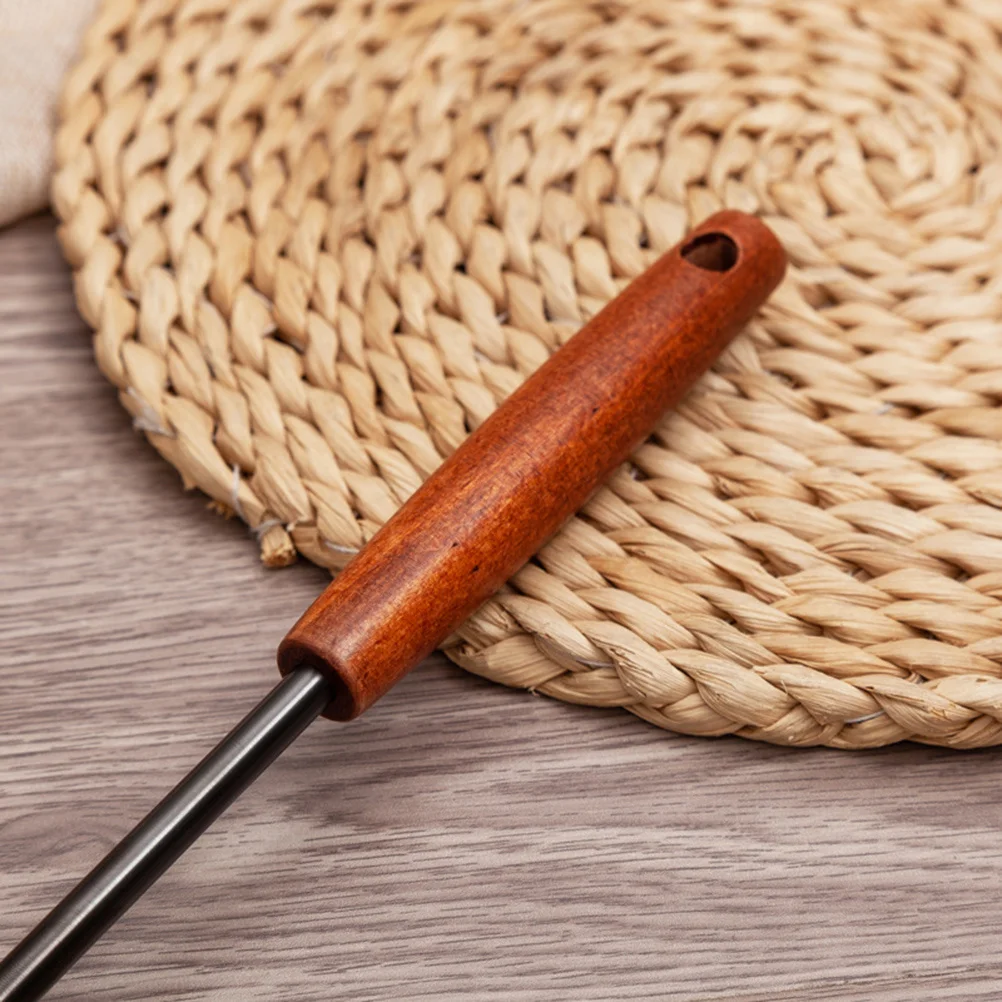 

Brown Stainless Steel Soup Ladle Wood Handle No Deformation Easy Clean Long Lasting Practical Home Kitchen Tool