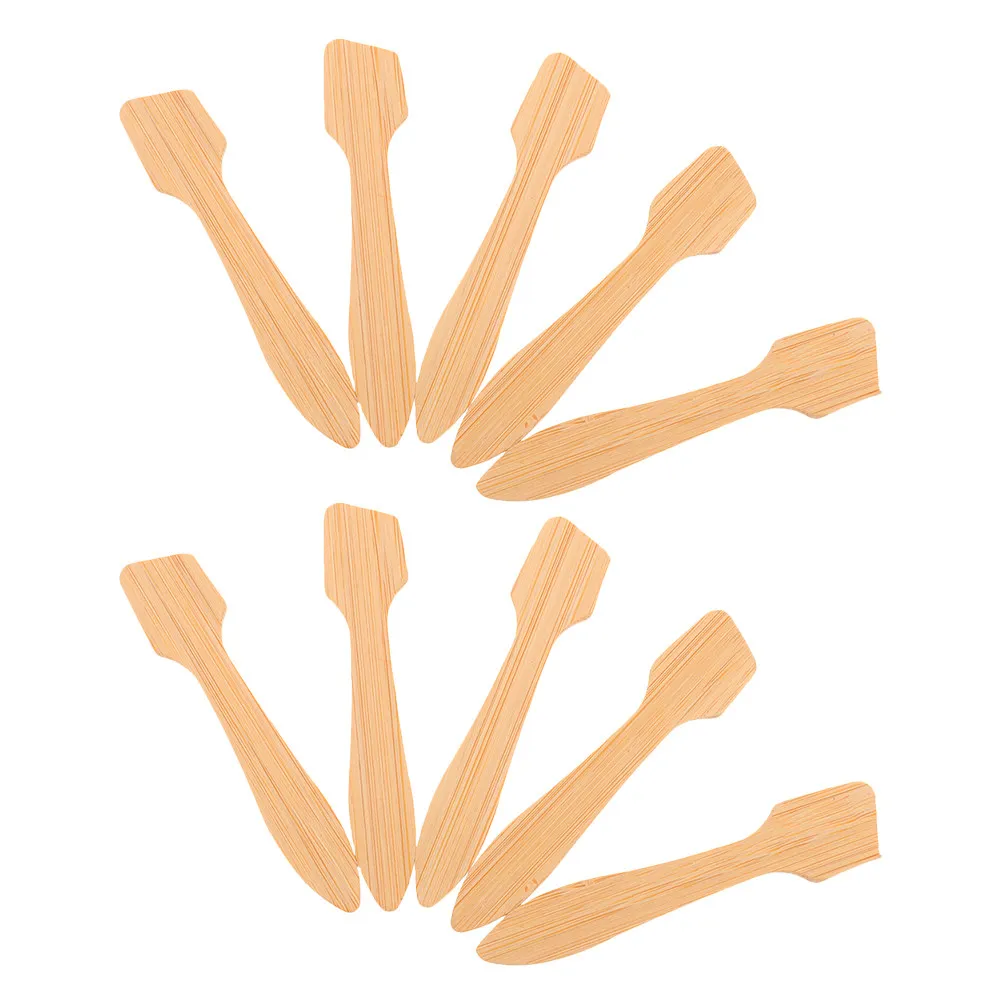 10Pcs Bamboo Spatula Set Facial Mask Applicator Tool for Clay Mask Application Lightweight Portable