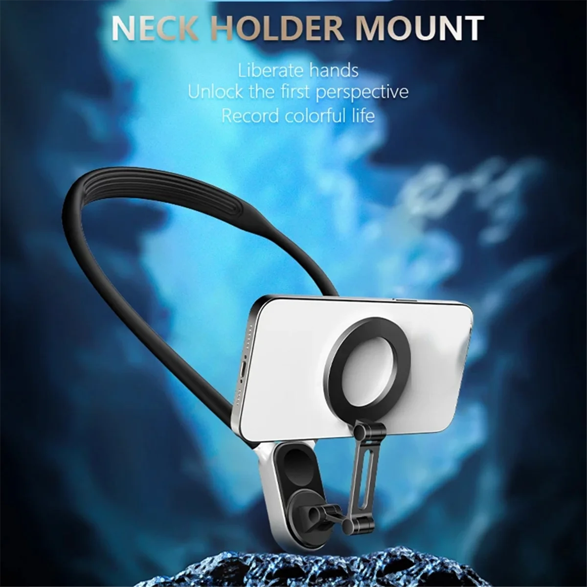 

Magnetic Neck Holder Mount Necklace Bracket for Samsung/Iphone DJI/Gopro/Insta360 ACE Pro Smartphone Accessory White
