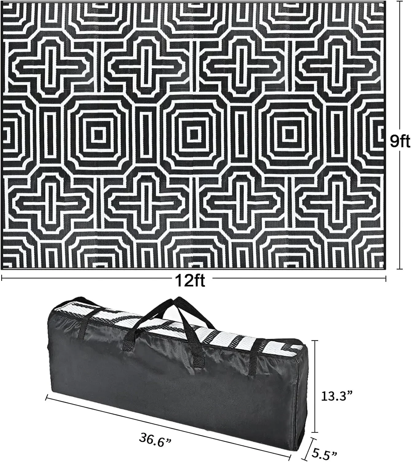 

-Пластиковый соломенный коврик, коврик для патио на открытом воздухе, коврик для автофургона, двусторонние коврики, большой напольный коврик и коврик для автофургона, патио, заднего двора, террасы, пикника