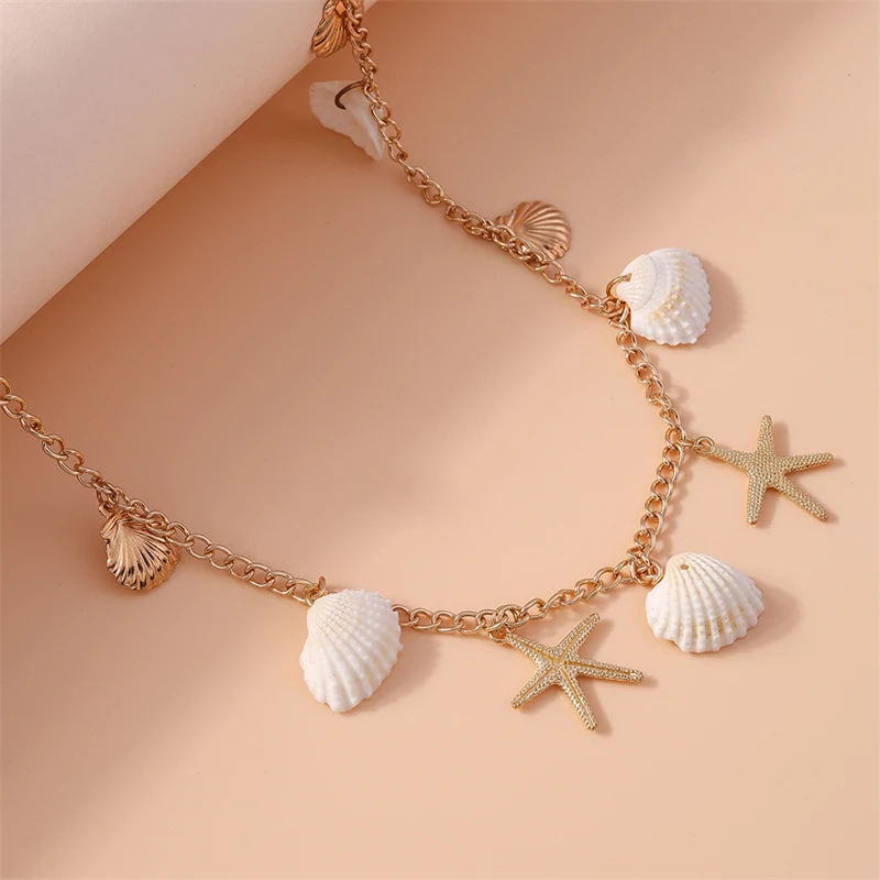 Fashion Starfish Shell Waist Belly Chain for Women Summer Beach Sexy Waistband Bikini Girls Holiday Jewelry Gifts
