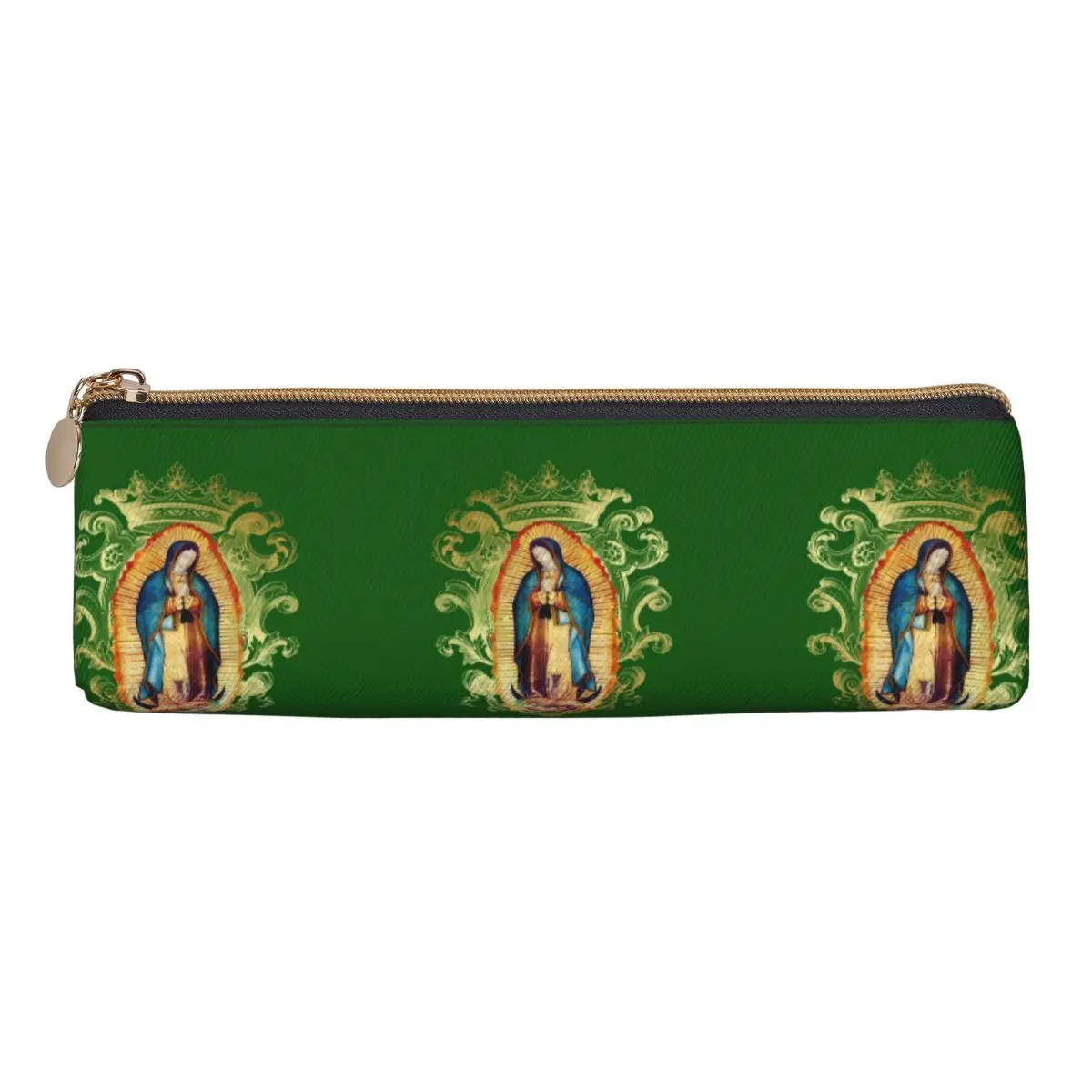 Virgin Mary Mexico Pencil Case Our Lady of Guadalupe Girls Retro Pencil Box Design School Pencil Cases Supplies Birthday Gift