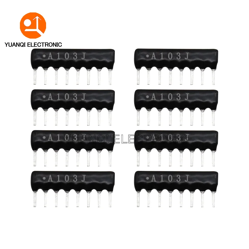 10pcs 9PIN 8PIN 7PIN 6PIN 5PIN 10PIN 4PIN exclusion Network Resistor array DIP 100R 220R 470R 1K 1.5K 2.2K 10K 22K 47K 100K ohm