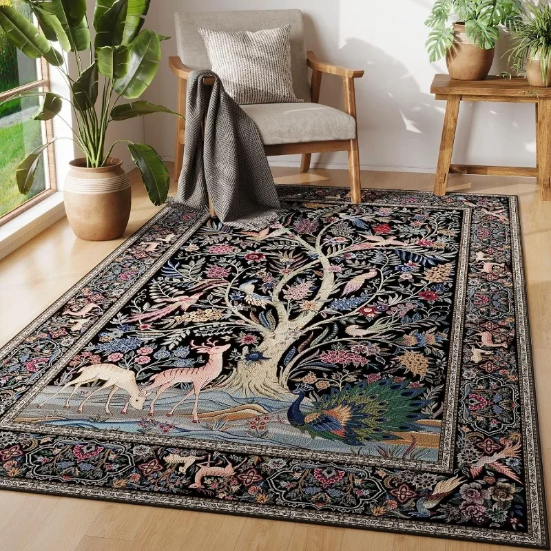 

Light Luxury Animal Pattern Living Room Carpet Home Decorative Sofa Bedroom Floor Mat Non-slip Machine Washable Rug Ковер 러그