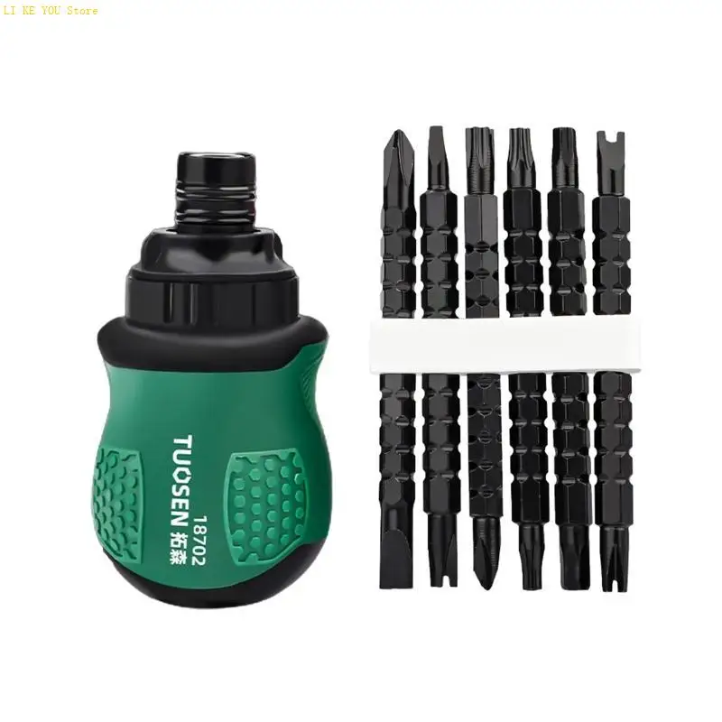 W3JE Practical Double for Head for Cross Screwdriver Telescopic Ratchet Scre