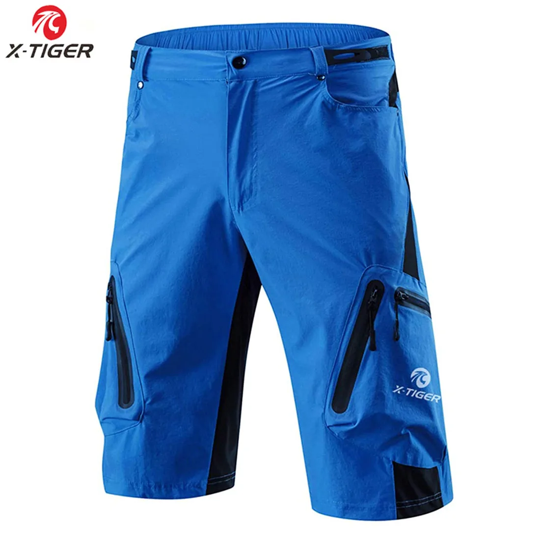 X-Tiger Men's Mountain Bike Shorts Bicycle Cycling MTB Shorts Outdoor Sports Riding Road Loose-Fit Short Trousers