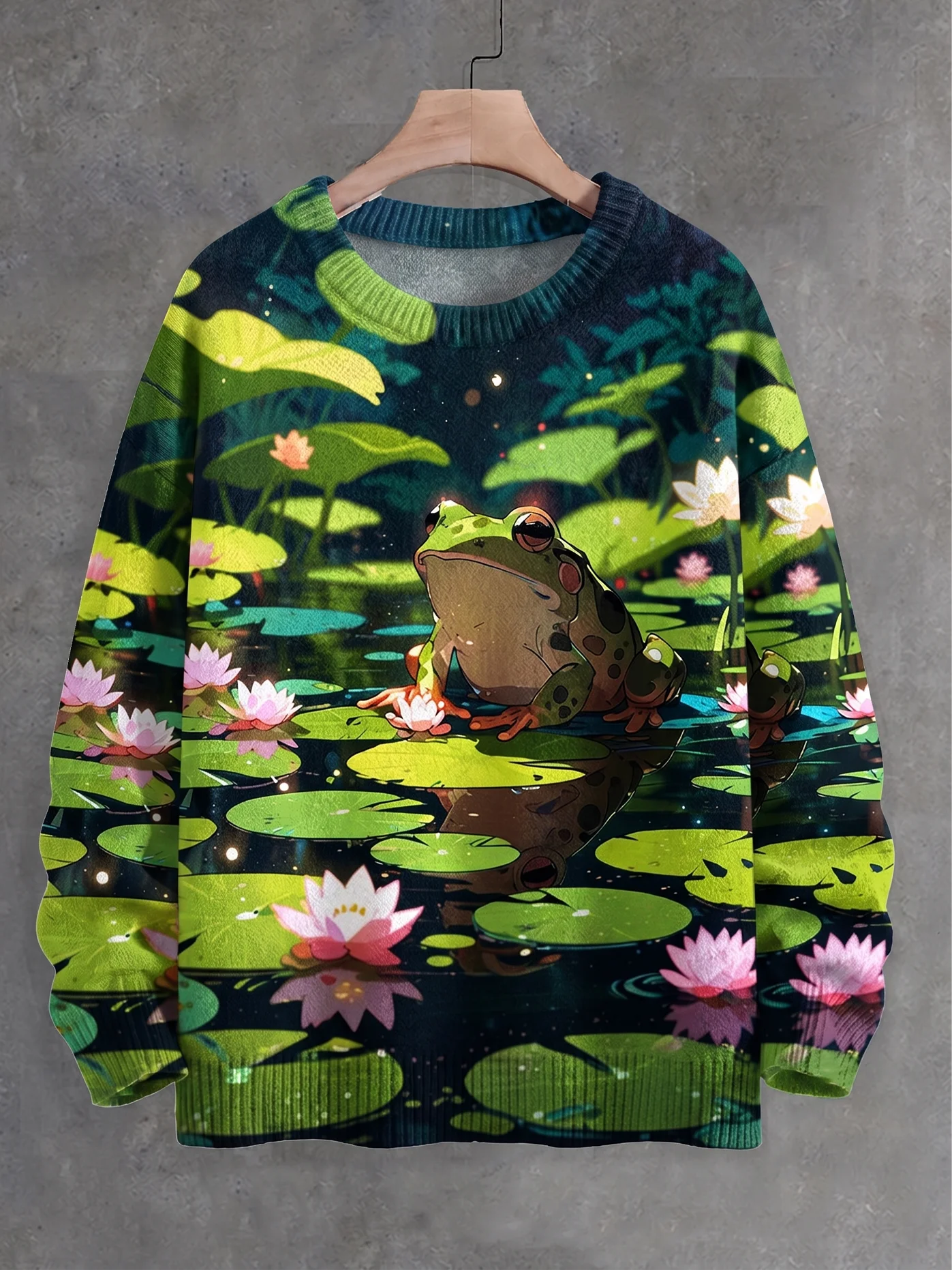 Frog Series "Ugly Sweater"—featuring a 3D-printed frog design; a brand-new winter style that is cozy and warm; unisex.-6