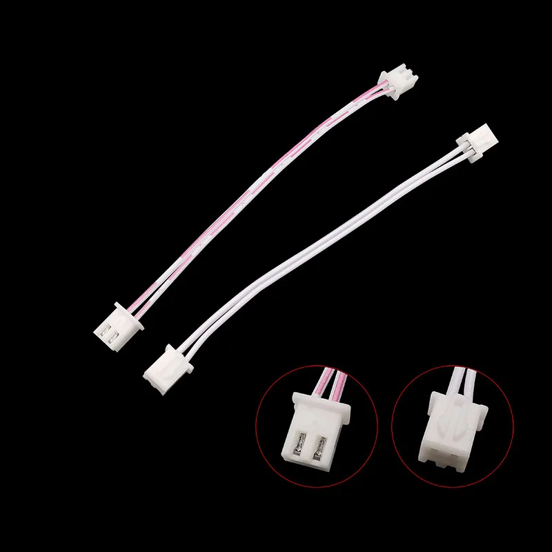 10Pcs JST XH 2.54mm Pitch 2 Pin Single / Double-end Plugs Connector XH2.54 Terminal with 26AWG Red White Wires Cable 10/20/30CM