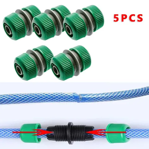 5 pcs Hose Connector Quick Connect Kit Connector Repair Irrigation Accessories Water Pipe Extension Connector Garden Drip Irri