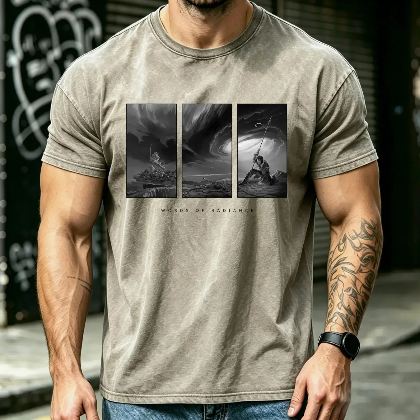 washed T Shirt Stormlight Archive Words of Radiance Cover Vintage Cosmere Brandon Sanderson Art Fantasy book Fans vintage