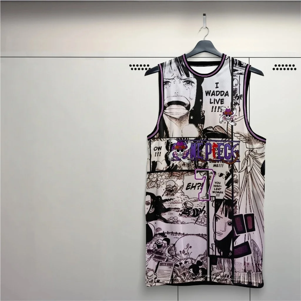 Adult and Children Retro One Piece Comic 3D Print Vest, Nostalgic Comic Fan Collectible Short Sleeve, Shorts  Friends