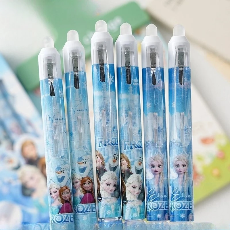 قلم محايد من فروزن إلسا آنا كارتوني أنيمي للبنين والبنات مثالي لكتابة الطلاب والامتحانات قلم قابل للسحب هدية العيد #3