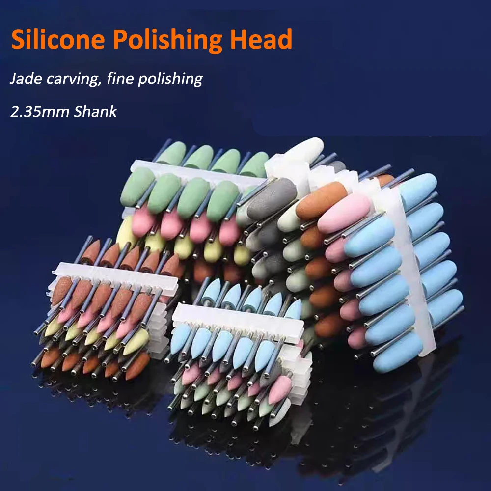 

10Pcs Abrasive Polishing Mounted Stone 2.35mm Shank Grinding Stone Wheel Head For Dremel Rotary Tools 4-10mm Mini Nail Drill Bit