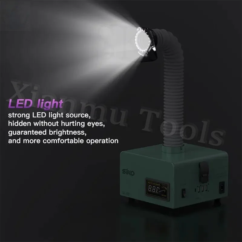 SIKO SK-102 Fume Extractor Welding Smoke Absorber Collector 150W Mini Desktop Fumes Purifier For Phone Repair And Soldering