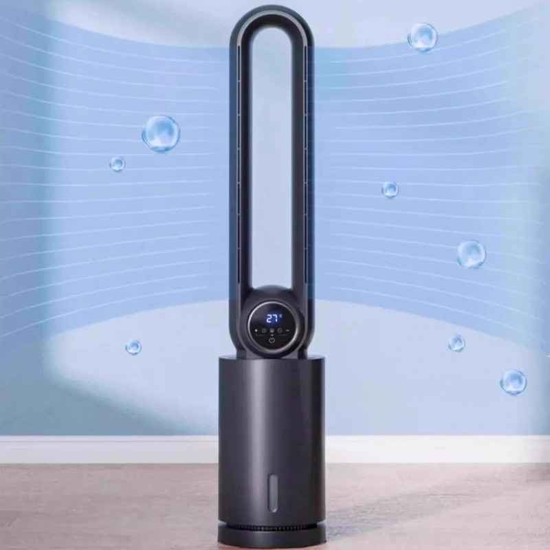  مروحة برجية لتبريد المياه 3 في 1 مع مروحة مكيف هواء خالية من الشفرة مرطبة للحضانة، مروحة مكيف هواء موفرة للطاقة منخفضة الضوضاء #4