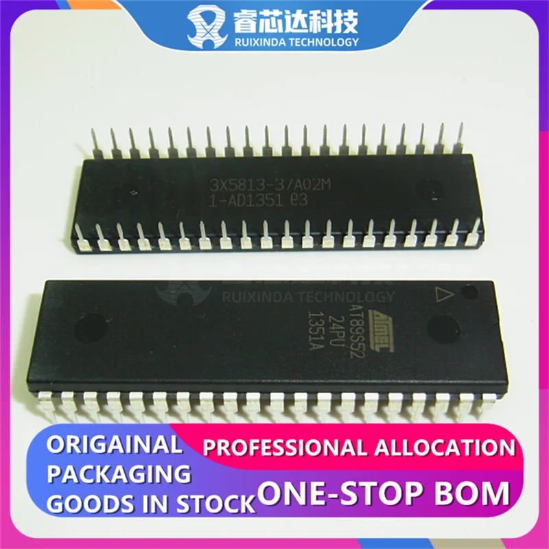 AT89S52-24PU DIP40 8051 89S Microcontroller IC 8-Bit 24MHz 8KB (8K x 8) FLASH 40-PDIP original genuine New Original In Stock