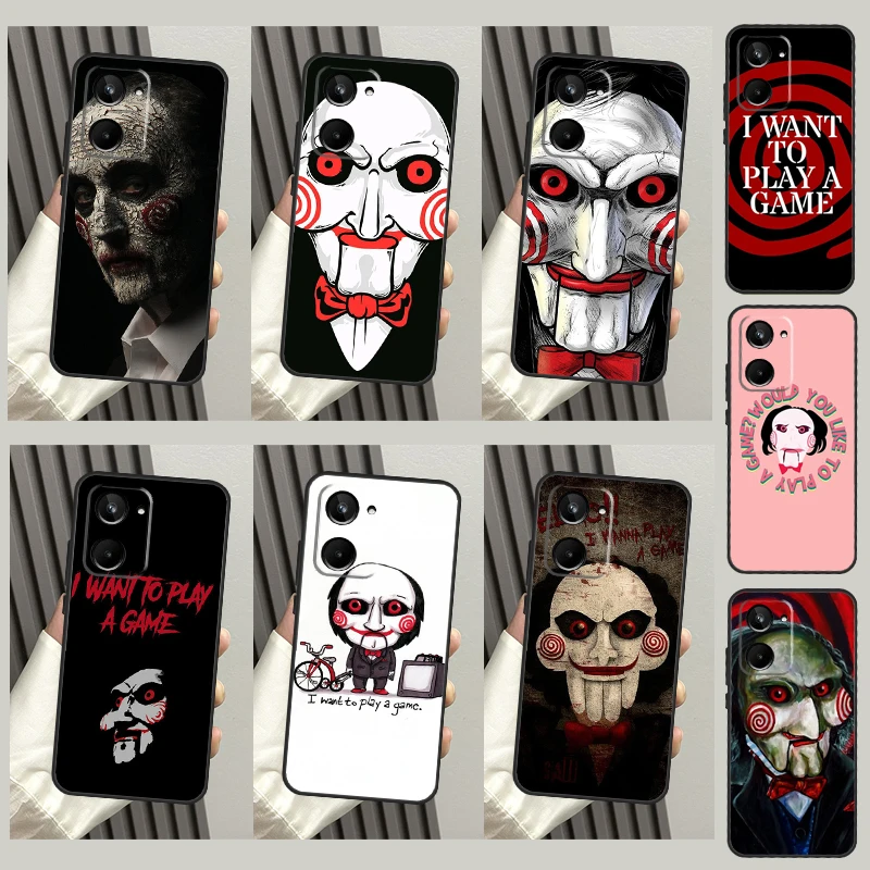 Saw Jigsaw Killer Horror For Realme 8 9 10 Pro Plus 9i C11 C15 C30 C31 C35 C21Y C25 GT Neo 5 3 2 2T 3T Master Case