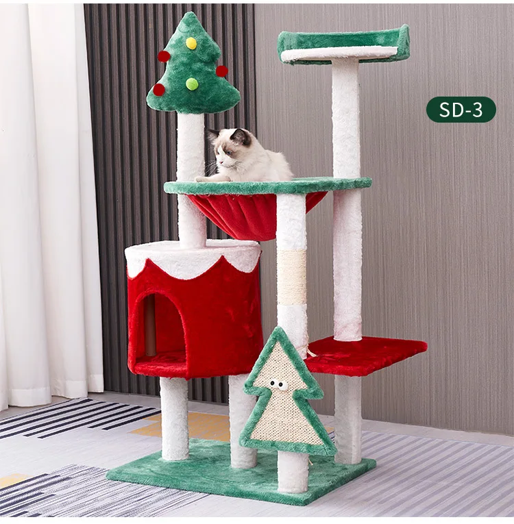 Christmas series cat climbing frame nest tree scratching board sisal villa integrated toy