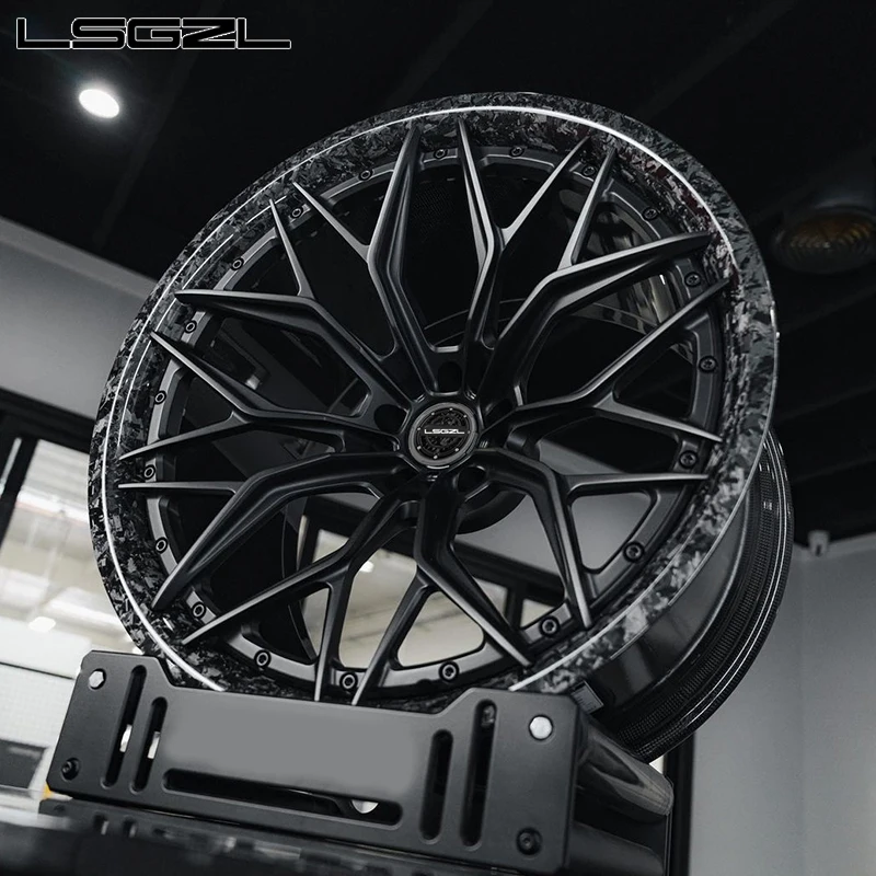 

Carbon Fiber Wheel Hot Selling Forged Aluminum Alloy Rims for Luxury C8 BMW Ferrari 5x114.3 Deep Concave 16-26 Inch Wheel