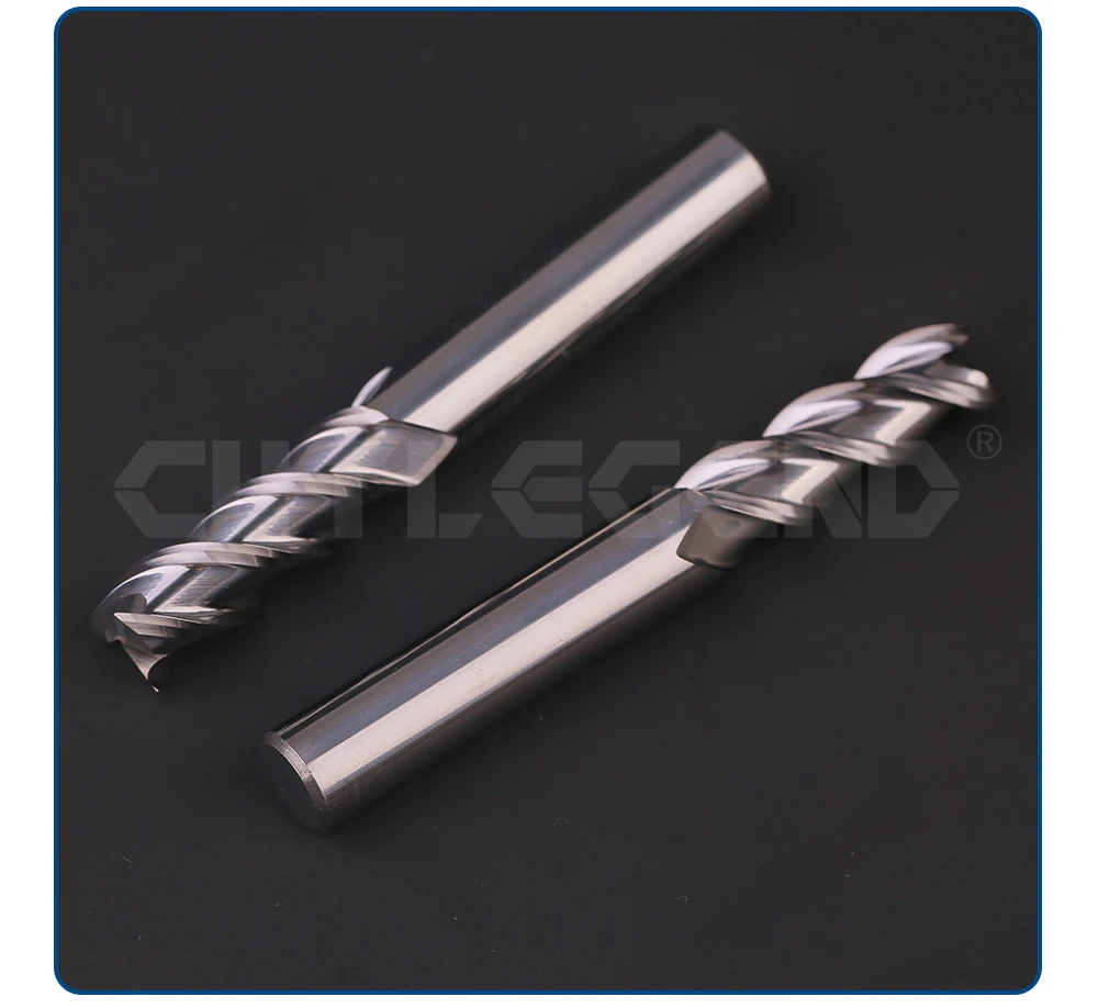 HRC55 3F Schaftfräser 3 Schneiden Aluminium-Fräser CNC Hochleistungs-Bearbeitungswerkzeug Wolframkarbid 1-12MM 10 Stück Schaftfräser – Detail 7