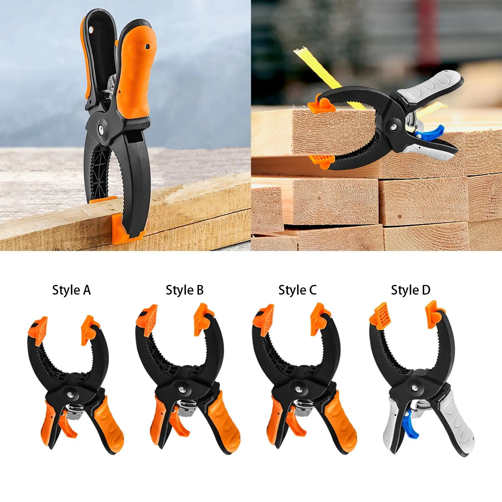 Ratchet Spring Clamp Heavy Duty Nylon Workholding Device for Woodworking Home Improvement Easy Release Strong Grip Tool