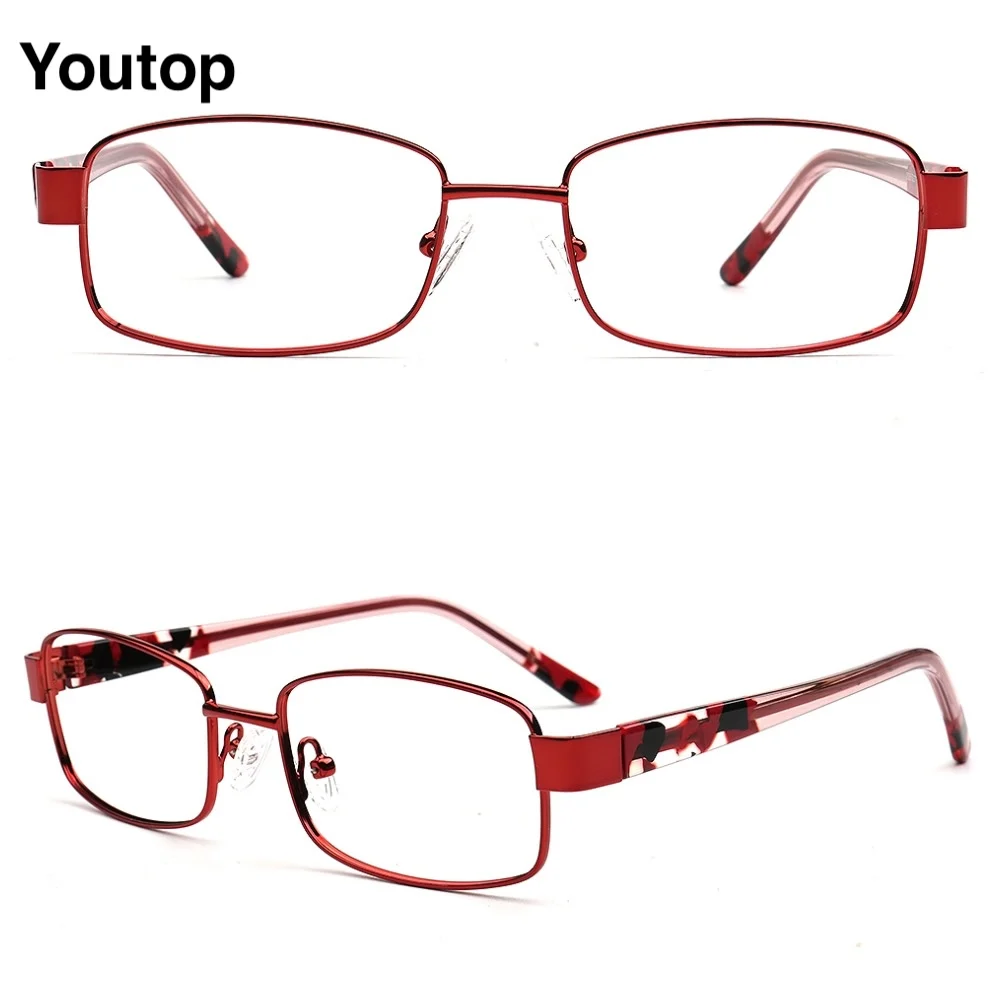 

Classic Womens Square Glasses Frames Rectangle Optical Eyeglasses for Female Tortoiseshell Eyewear Prescription Metal Spectacles