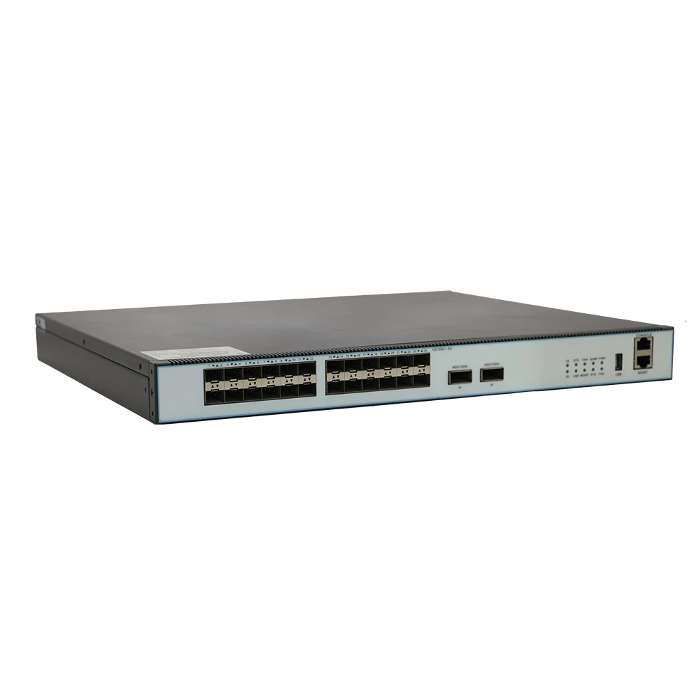Bullscom 26-poorts multi-gigabit layer 3-stapelbare beheerde switch |   24x 10Gb SFP+ en 2x 100Gb QSFP28-poorten |   Op rek gemonteerd