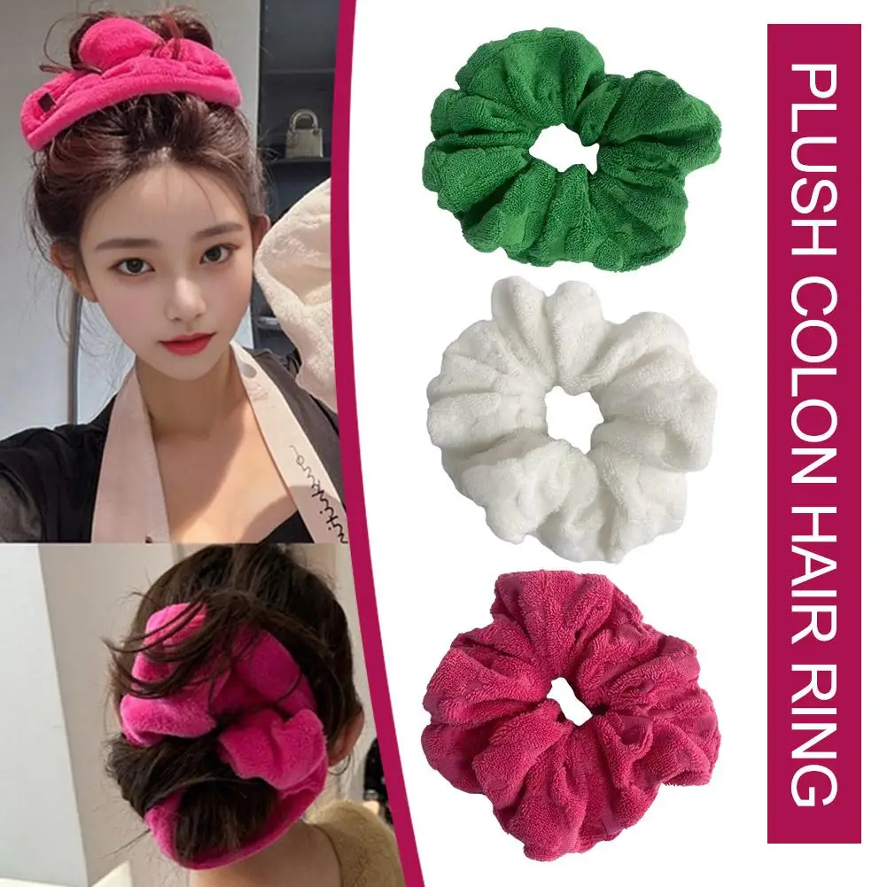 Plush Colon Hair Soft And Flexible Hair Tie For Comfortable And Lasting Wear Does Not Hurt The Hair Or Squeeze The Head C1B4