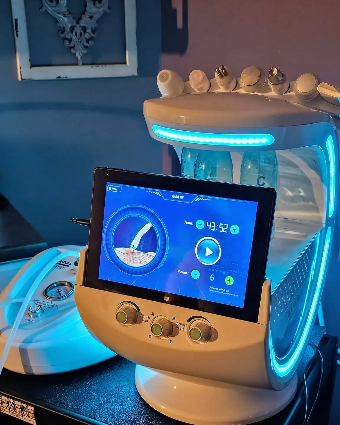 Yingcai 7In1 Acqua Ossigeno Bubble Jet Macchina di bellezza Facials Multifunzione Peeling viso Dispositivi di analisi della pelle antietà