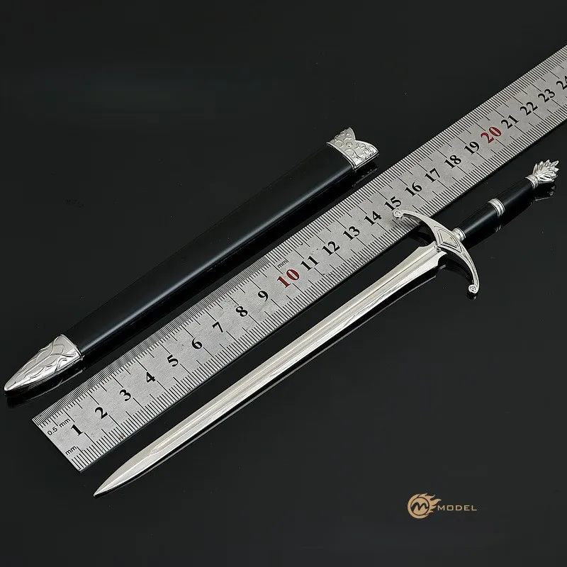 22cm Nowy czarny model miecza rycerza Lothric z gry SOULS, metalowy model, dekoracja na biurko, ozdoby, prezent urodzinowy dla chłopców, zabawka