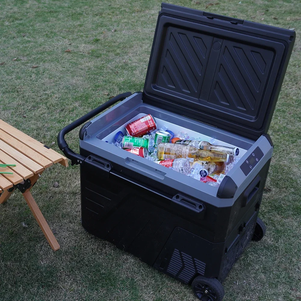 

SOW45 Portable Fridge Freezer with Wheel DC 24V AC Car Cooler Box Camping Refrigerator for Car Home Use