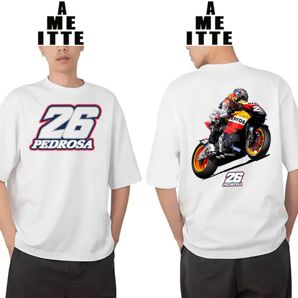 

Legend Japan Dani Pedrosa 26 GP Race Official Samurai Riding T-Shirt Men Short Sleeve Hip Hop Casual Tops Mans Motorcycle Tees