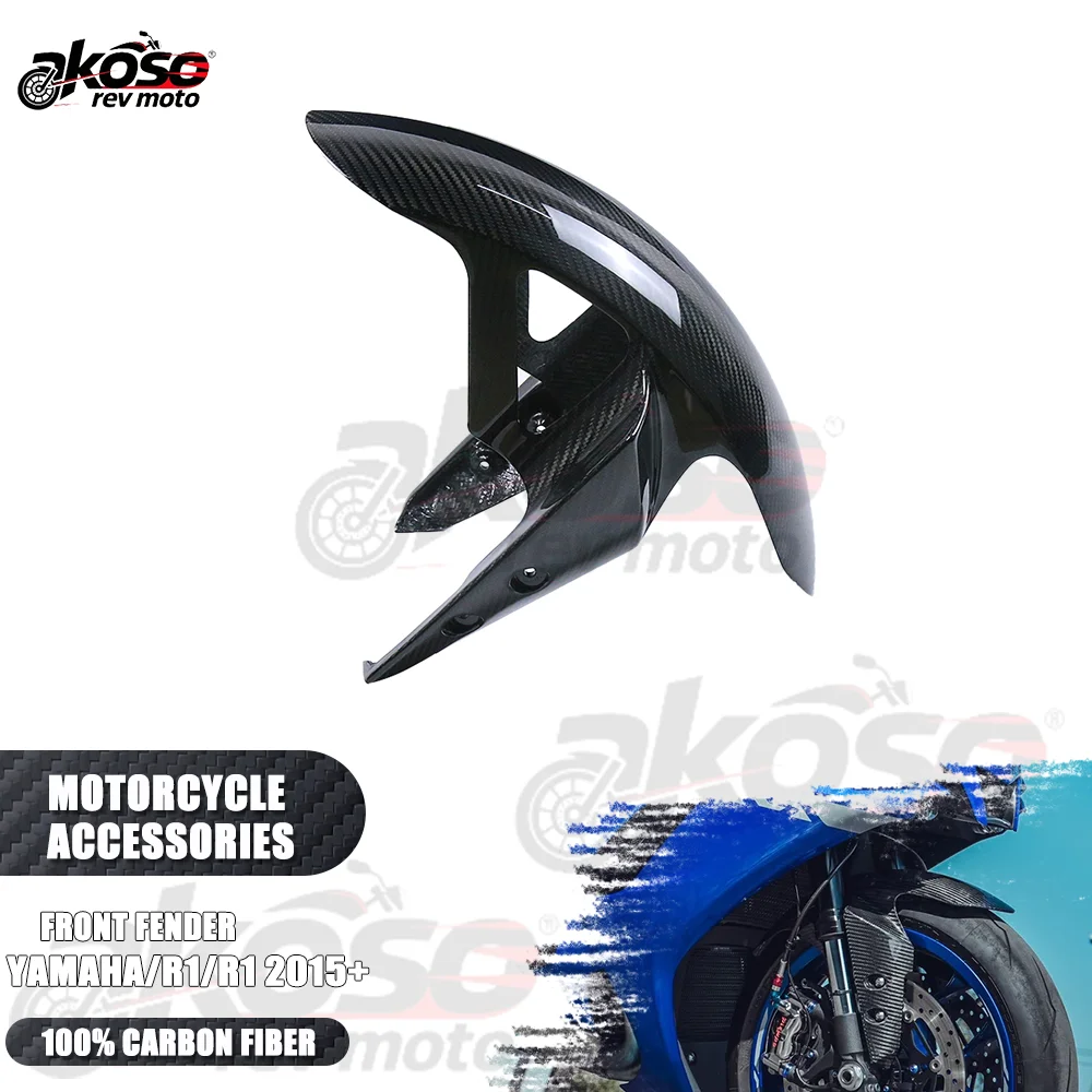 

Front Fender Wheel Mud Guard Modified For Yamaha R1 R1M 2015 2016 2017 2018 2019 Parts 100% 3K Carbon Fiber Motorcycle Mudguard