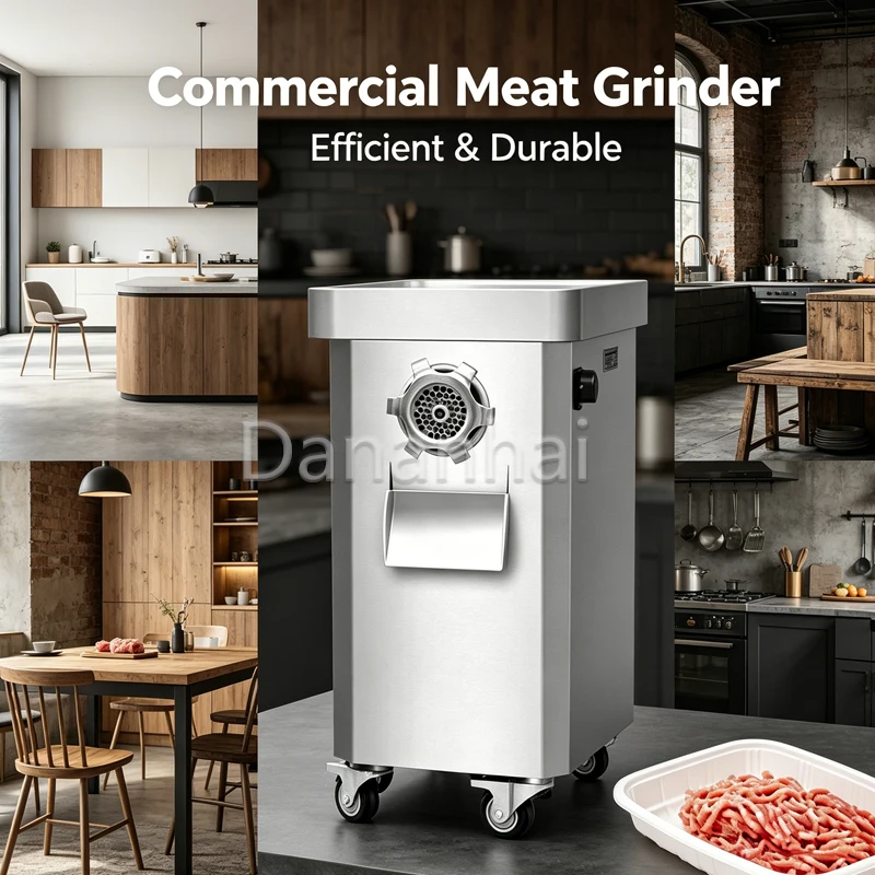 Food‑Grade Meat Grinder Machine Commercial Meat Mincer for Catering Fresh Meat Grinding Task