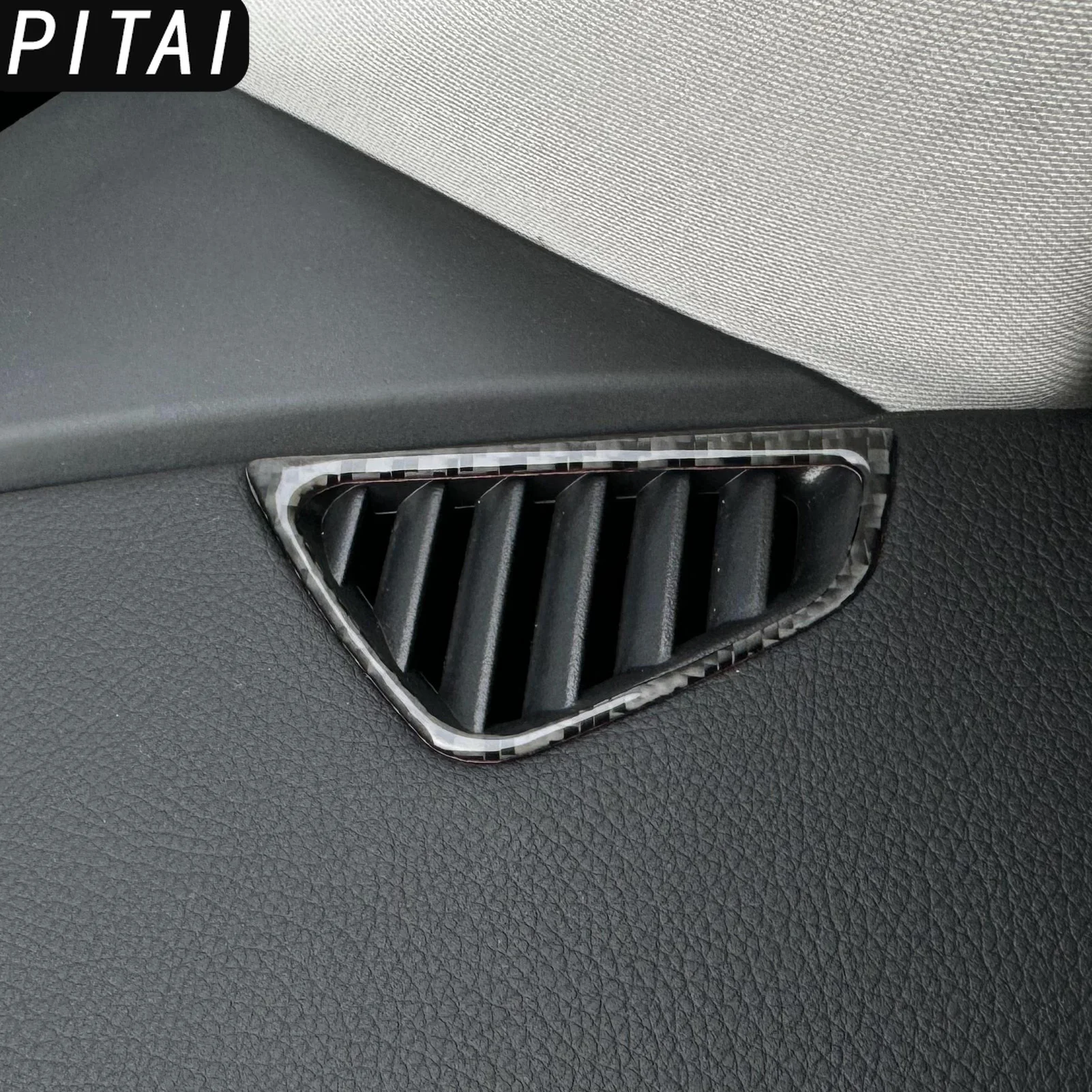 Carbon Fiber Dashboard Air Vent Defogging Panel Cover Trim Sticker For Benz GLE W167 2019-2024 Car Interior Accessories