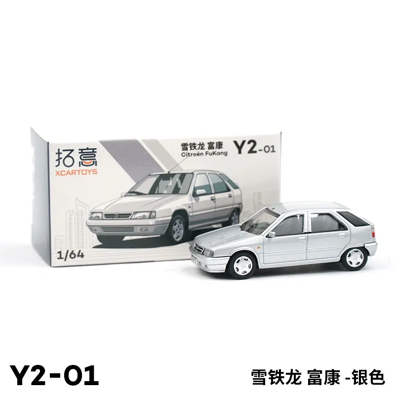 Diecast Original 1:64 Scale Fukang Y2-01 Simulation Alloy Car Model Static Display Collectible Gift Toy Souvenir Decration