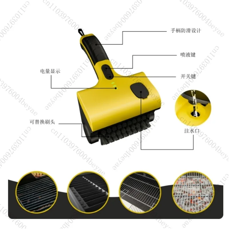 

2 Speed Cordless Electric Grill Brush 360 Rotation Rechargeable with Replaceable Brush Heads BBQ Cleaning Tool