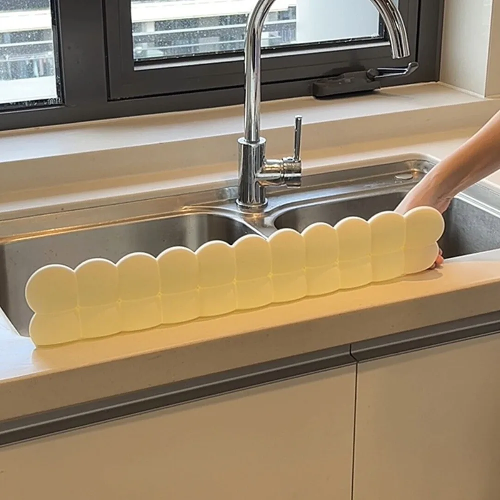 

Durable Silicone Sink Baffle Waterproof Suction Cup Splash Guard Heightened Sink Water Blocking Strip Wash Basin