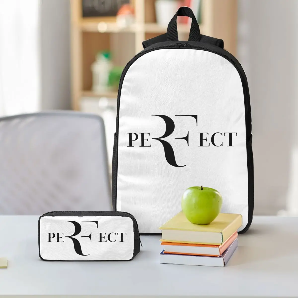 Roger Federer Backpack Boys Girls BookBag School Bag Shoulder Bags 3ps Insulated Lunch Bag Pencil Case