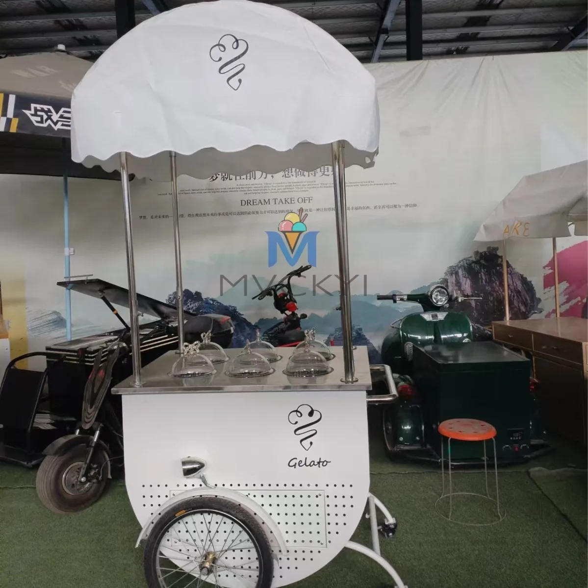 Ice cream mobile dining car, special ice cream equipment for outdoor stalls